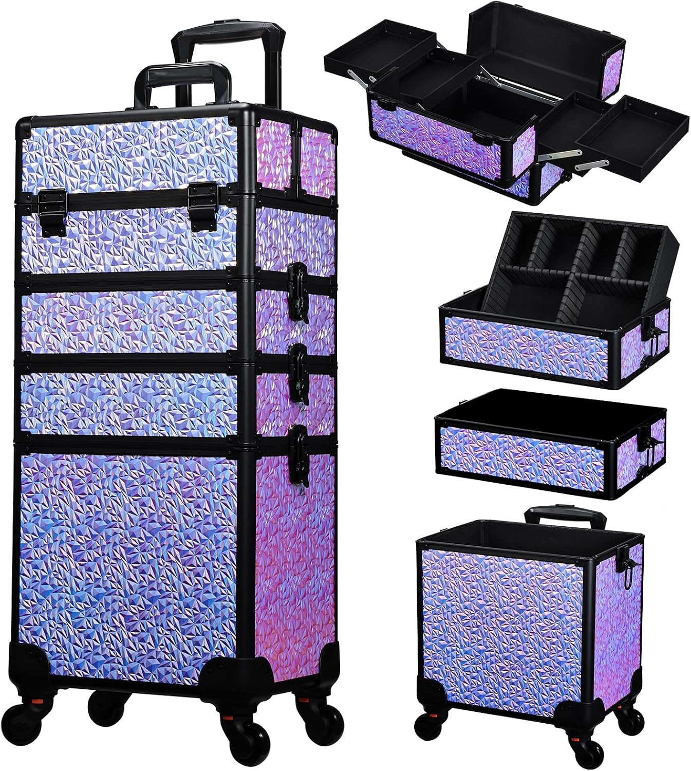 Beauty Makeup Vanity Set - Valise de maquillage à roulettes, grand