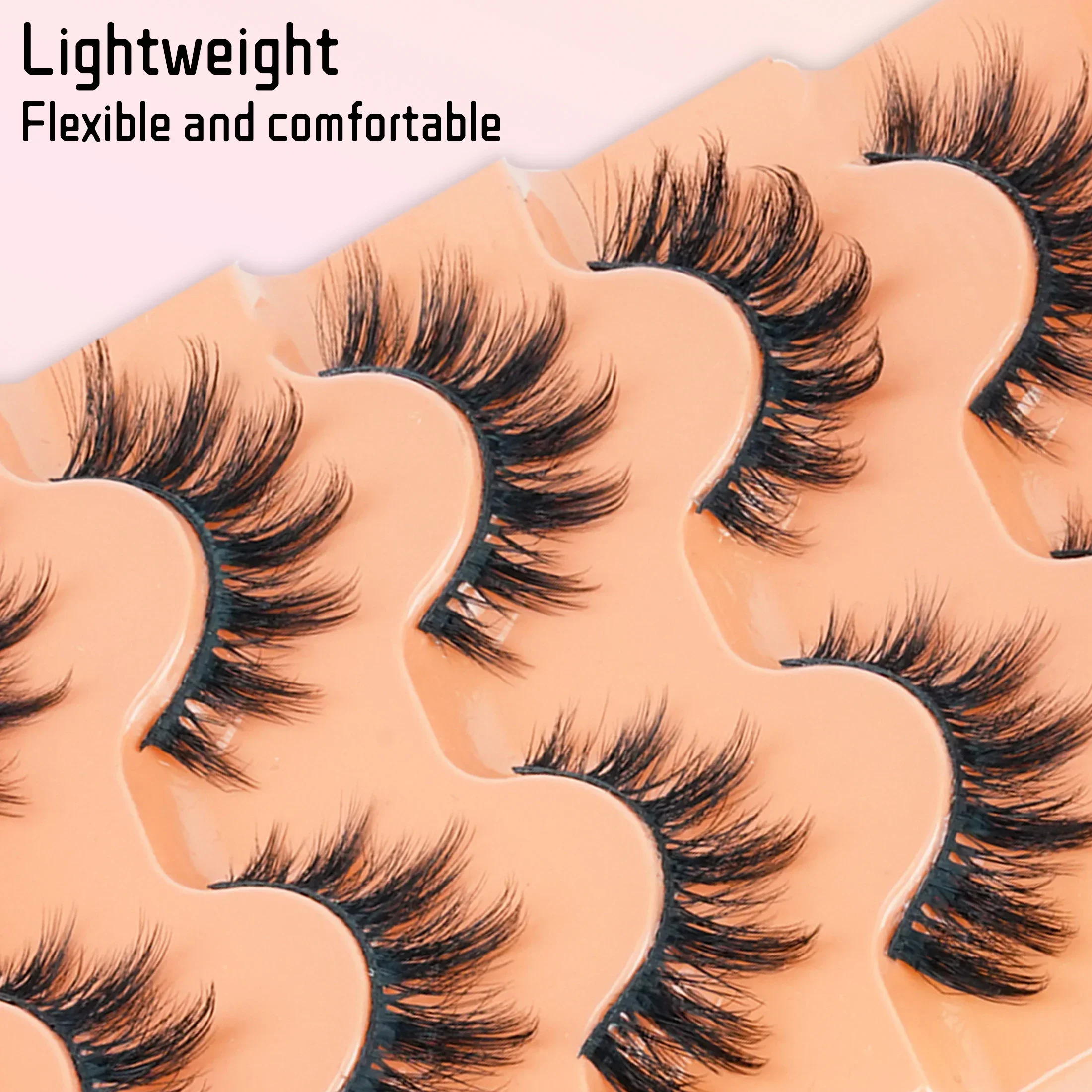 5 paires de faux cils en bande - Beauty Makeup Women avis et prix